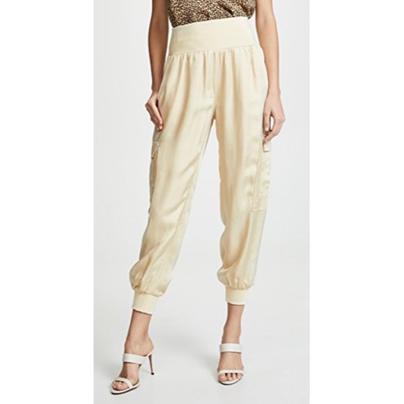 Cinq a Sept Giles Cupro Cargo Jogger Pants XS - Picture 5 of 13